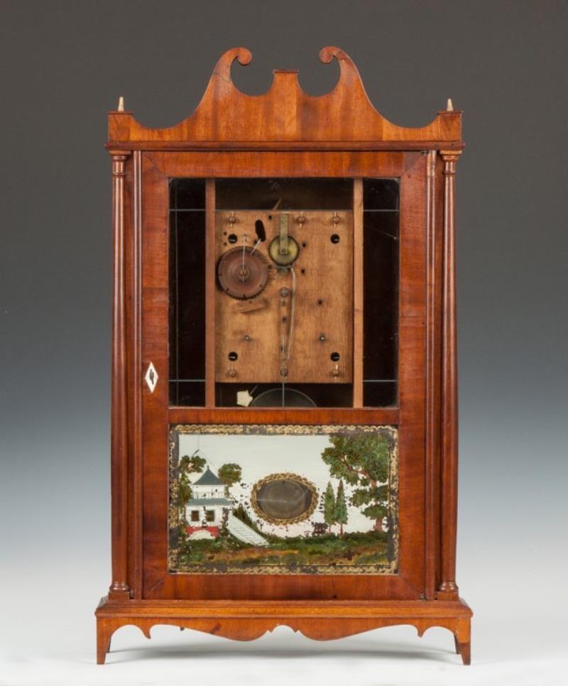 Eli Terry Pillar & Scroll Clock, Plymouth, CT