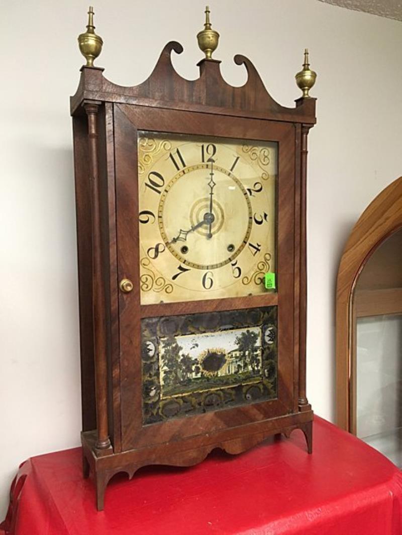 Silas Hoadley Pillar and Scroll Clock