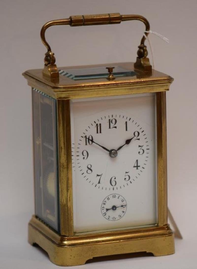 French Brass Carriage Clock with repeating multi strike