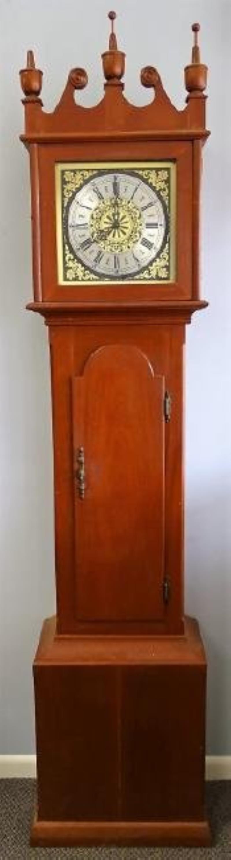 Early 20th century American Federal style tall case clock