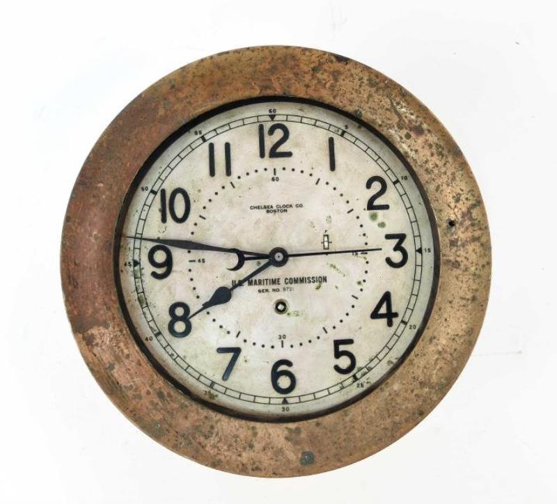 WWII CHELSEA SHIPS 8″ DECK CLOCK