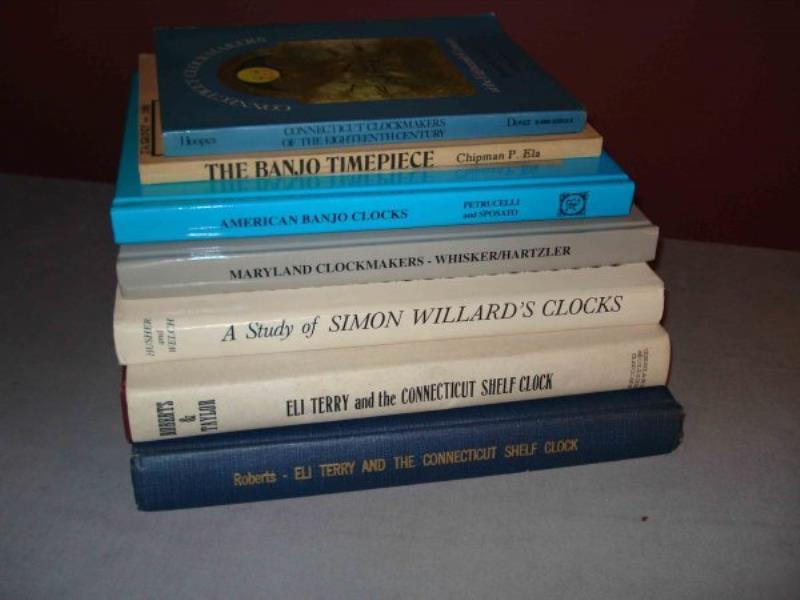 Seven books on American clock making
