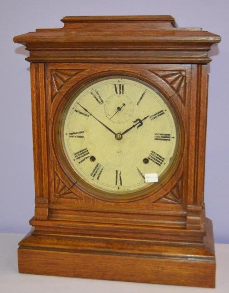 Antique Seth Thomas Oak Hotel Clock