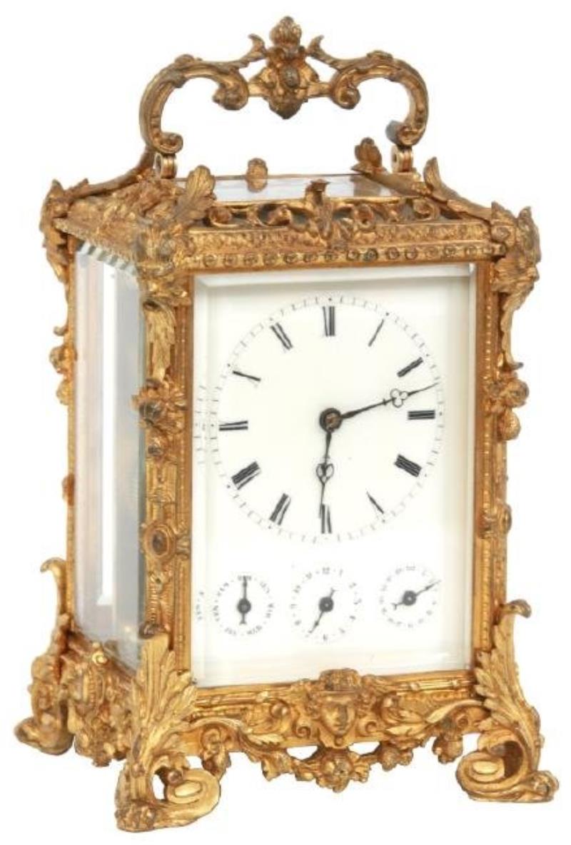 French Bronze Hour Repeater Carriage Clock