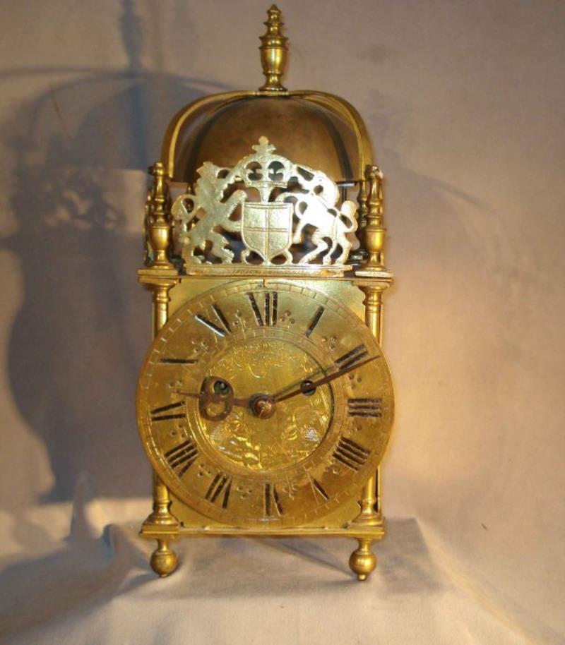 Lantern clock signed Richard Washington