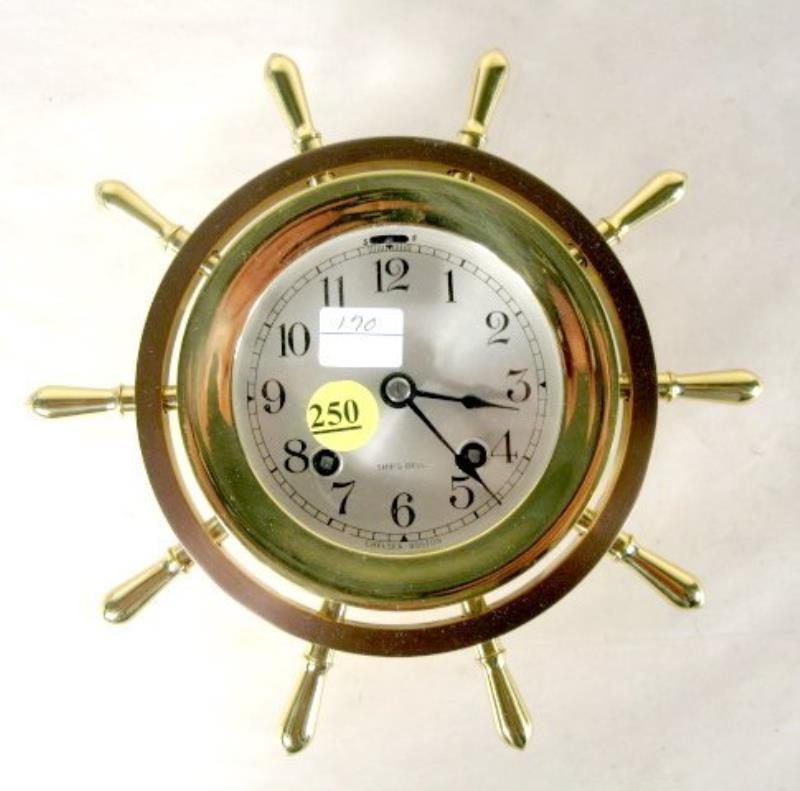 Chelsea Boston Brass Ships Bell Clock