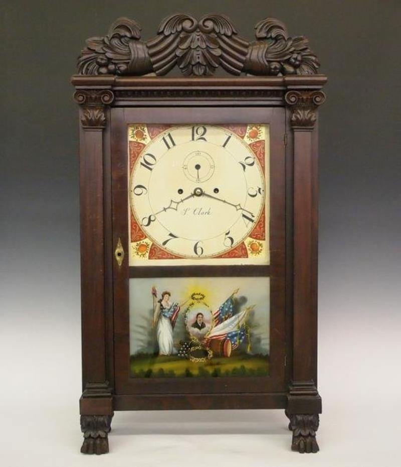 Sylvester Clark(e) Salem Bridge shelf clock