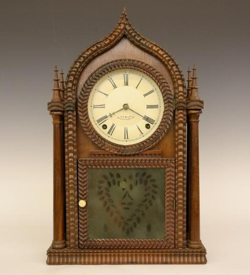 J. C. Brown Ripple Front shelf clock