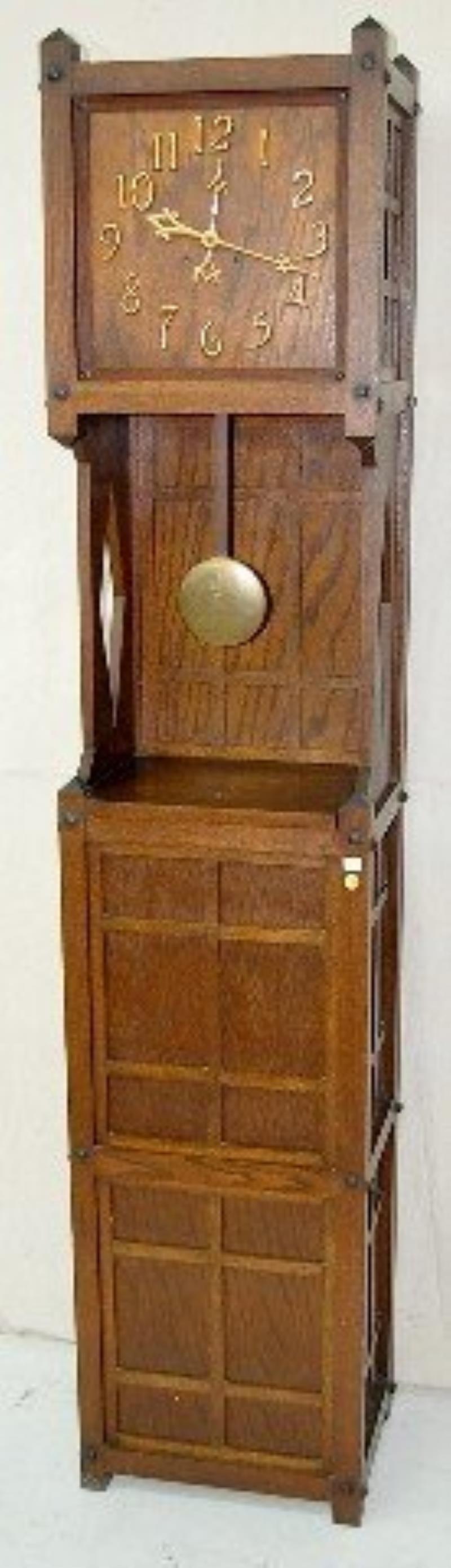 Mission Oak Tall Case Clock