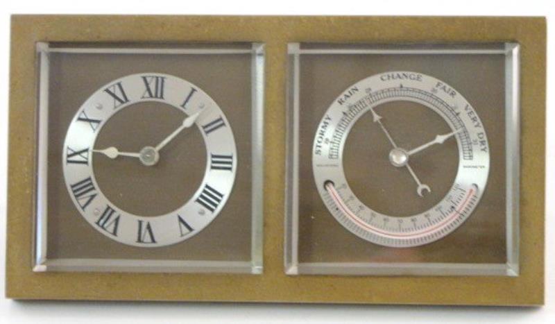 Bronze Chelsea Desk Top Clock & Barometer