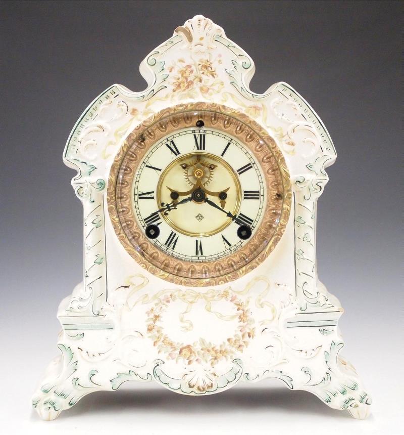 Ansonia Comanche China Shelf Clock