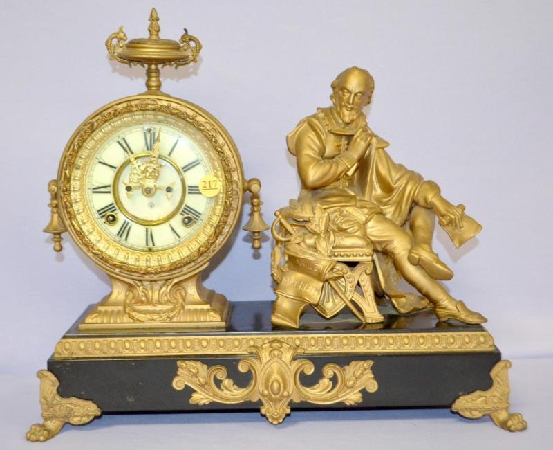 Antique Ansonia (Shakespeare) Figure Clock