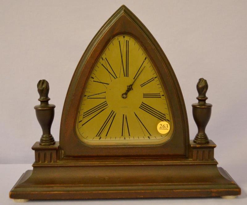 Antique Waltham mahogany Desk Clock