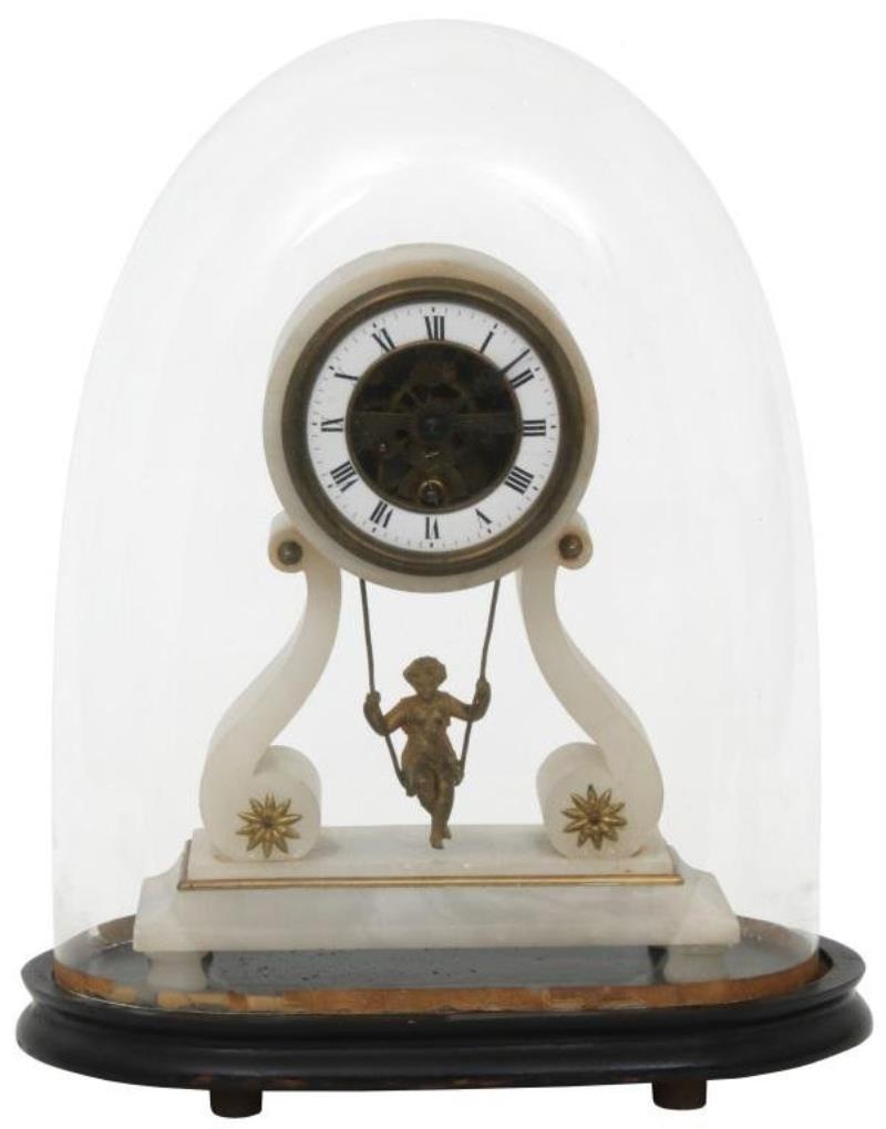 Farcot Swinging Girl Mantel Clock