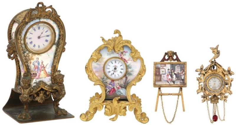 Four Small 19th/20th Century Clocks