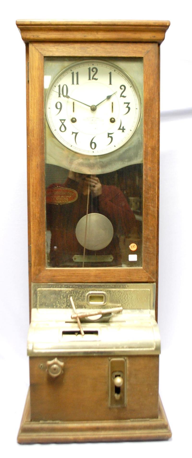 Antique International Time Recording Clock