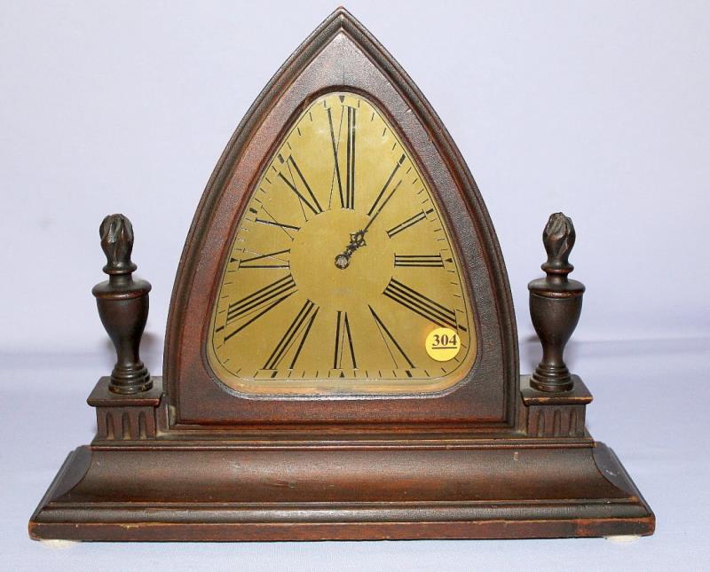Antique Waltham Wood Desk Clock.