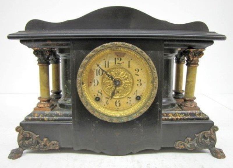 Seth Thomas Adamantine 4 Post Mantle Clock