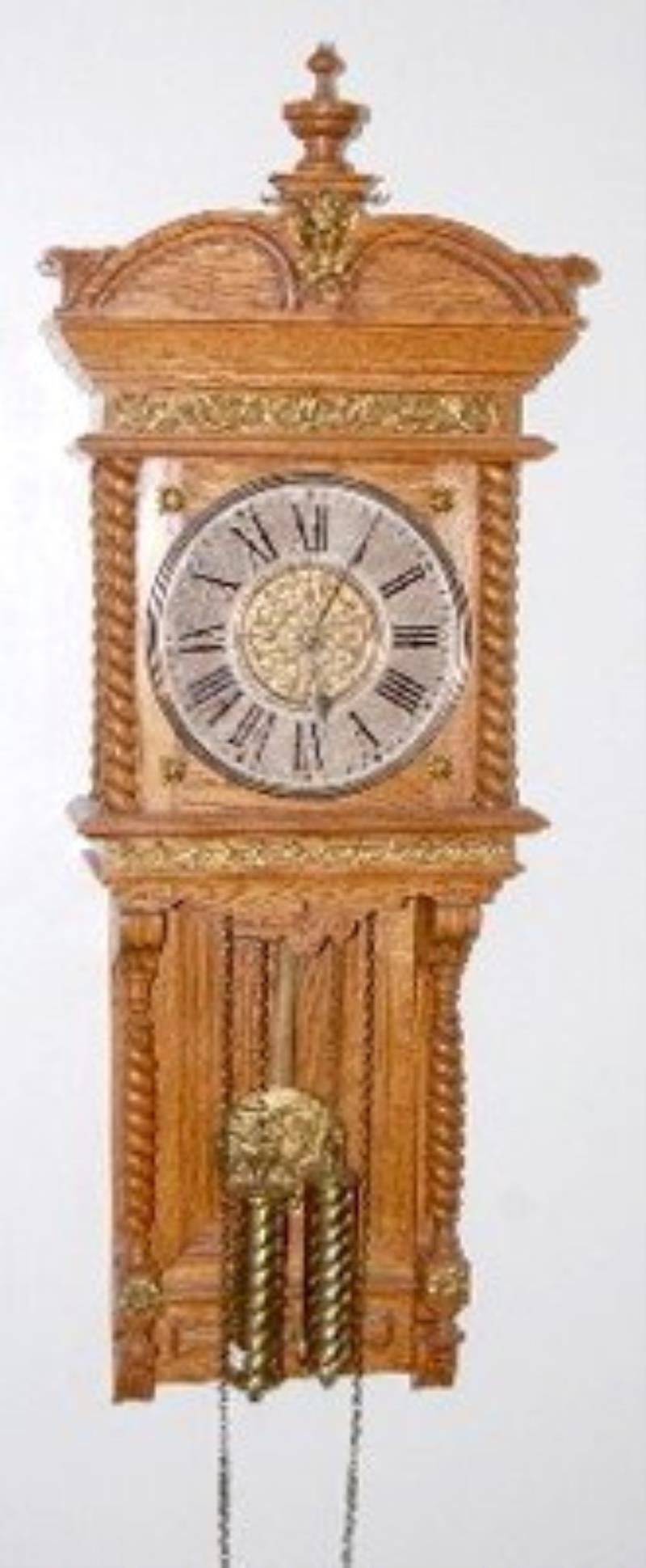 Oak Ansonia “Niobe” Weight Wall Clock