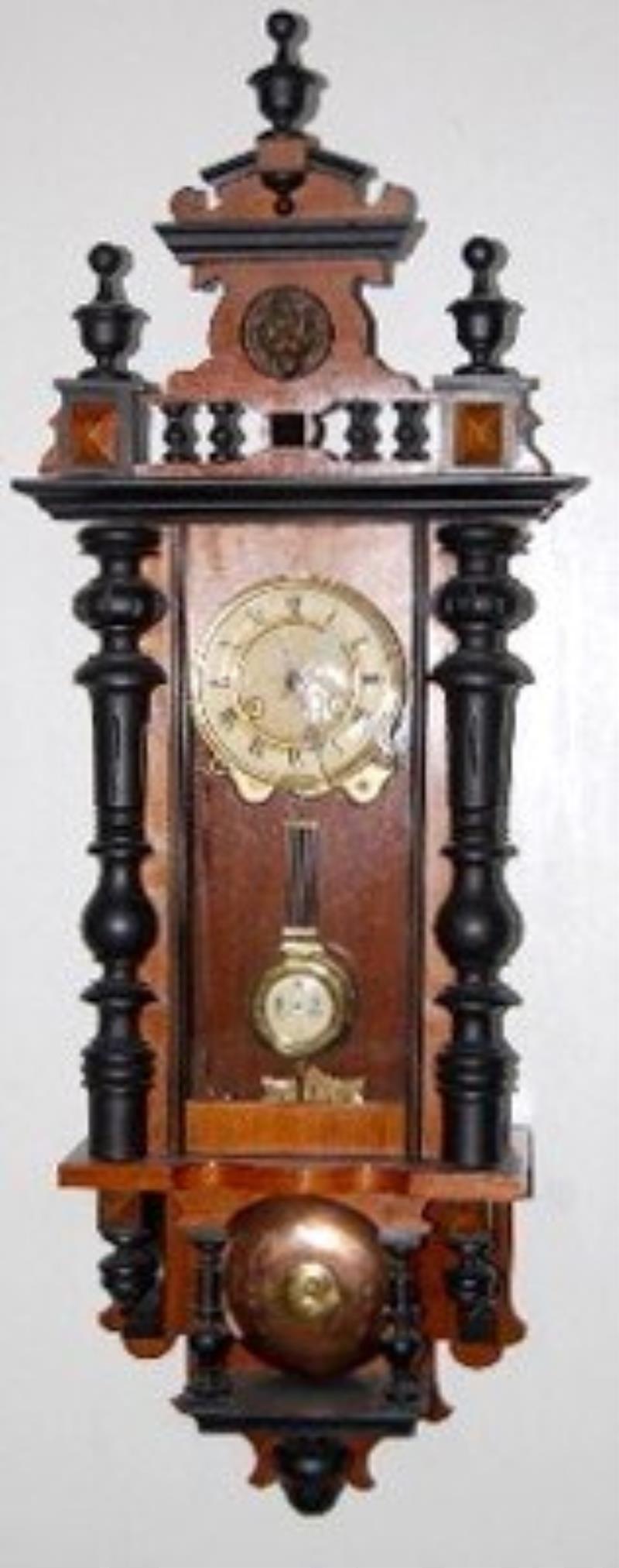 Antique Visible Bell Striking R.A. Wall Clock