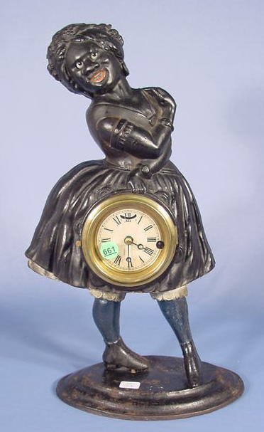 Waterbury Topsey Cast Iron Blinking Eye Clock NR
