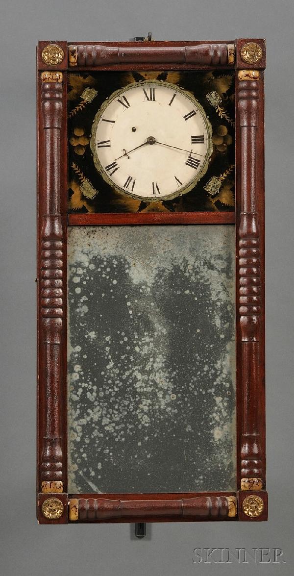 New Hampshire Mirror Clock Attributed to Benjamin