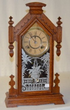 Ansonia Wood Mantel Clock, “Africa”