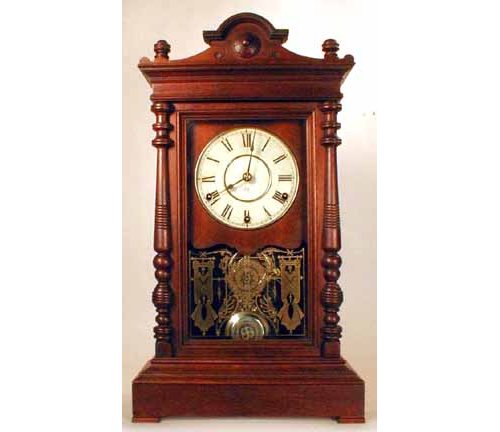 SETH THOMAS WALNUT ATLAS QTR HOUR CLOCK