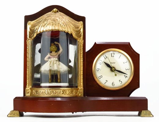 1940’S UNITED TABLE CLOCK WITH BALLERINA