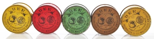 Ansonia BEE Clock Tins.