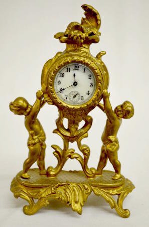 New Haven Double Cherub Novelty Clock
