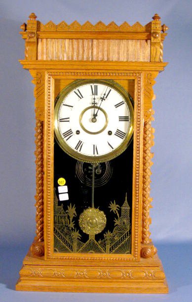 Gilbert Benworth Oak Calendar Clock Price Guide