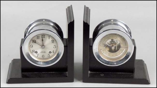 CHELSEA SHIPS BELL CLOCK AND  BAROMETER BOOKEN