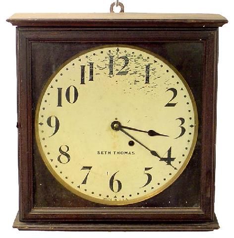 1900 Era Seth Thomas Box Wall Clock