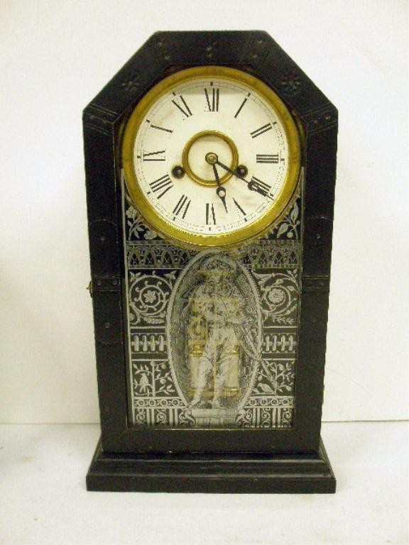 19th c. Ansonia Blackbird Shelf Clock