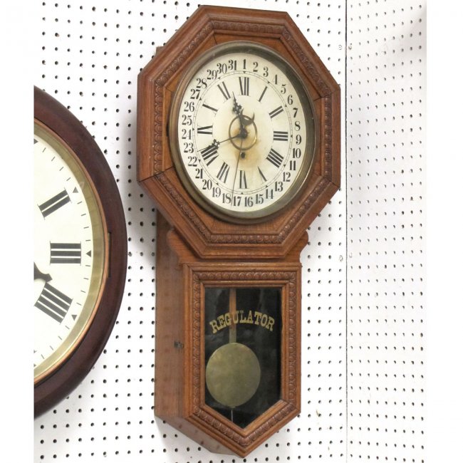 Gilbert Consort” Oak Long Drop Schoolhouse Octagon Clock Clockpricescom