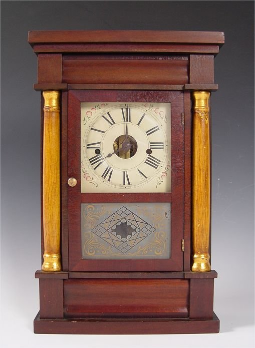 Seth Thomas Column & Cornice Cased Shelf Clock-ClockPrices.Com