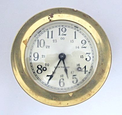 Seth Thomas Wall Mount & Brass Ships Clock 1004