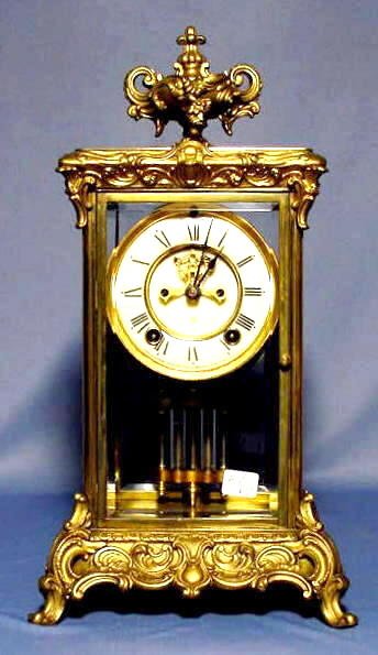 Ansonia Crown Crystal Regulator Clock NR