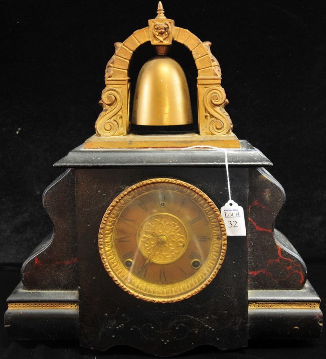 Gilbert Curfew Bell Top Mantle Clock Price Guide 0533