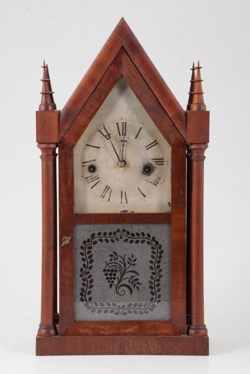Terry & Andrews Double Steeple Shelf Clock