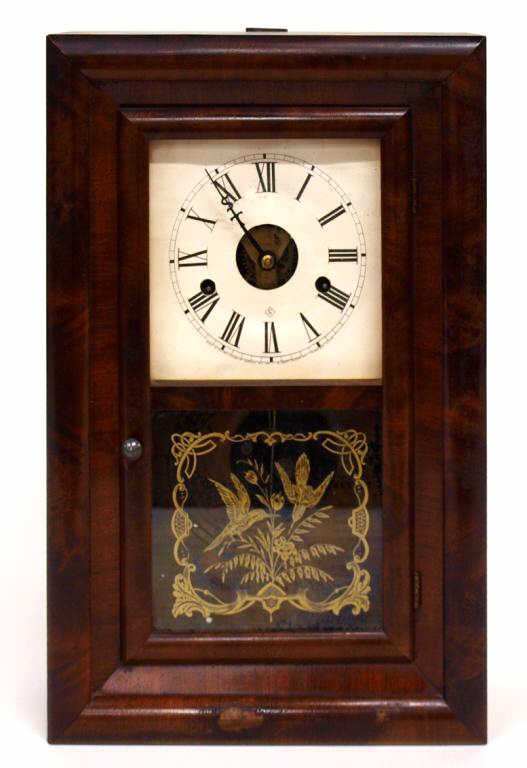 Seth Thomas Empire Mahogany Shelf Clock-ClockPrices.Com