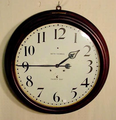 Seth Thomas 30 Day Round Gallery Clock NR