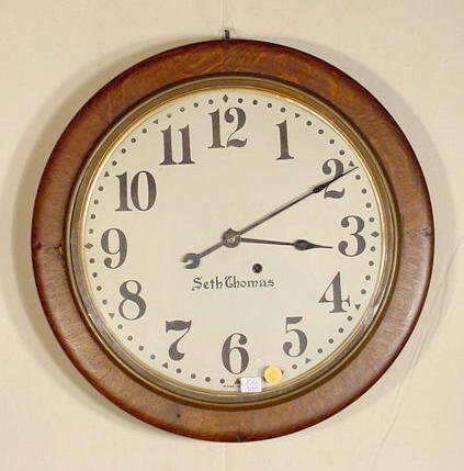Seth Thomas 8 Day Oak Round Gallery