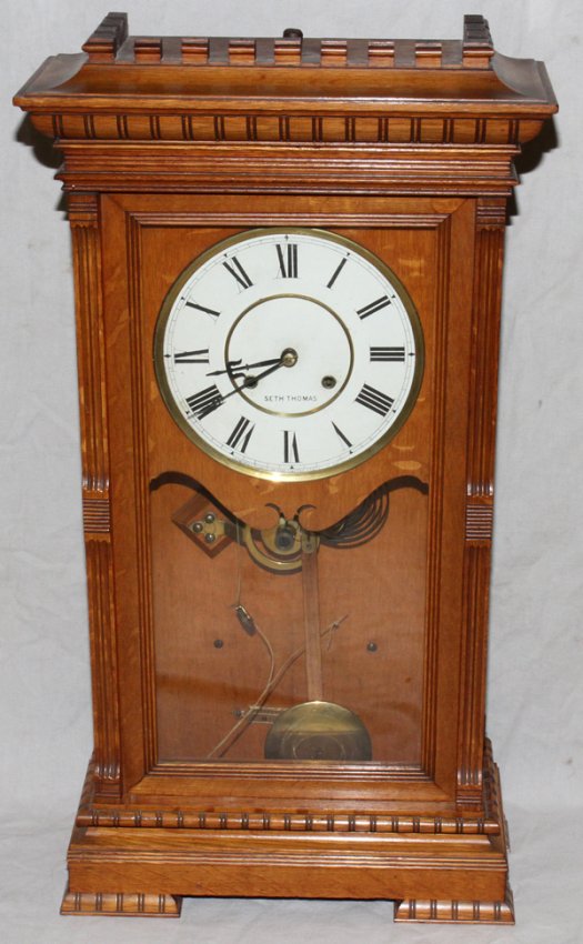 SETH THOMAS SHELF PARLOR CLOCK, H 29″,