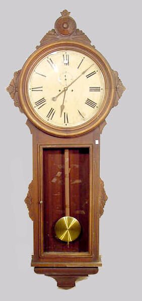 Ansonia General Walnut Wt. Driven Office Clock NR