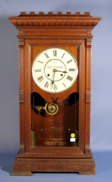 Seth Thomas Garfield Weight Driven Shelf Clock-ClockPrices.Com