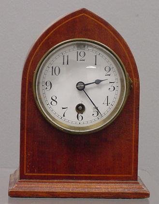 CHELSEA MAHOGANY MINIATURE GOTHIC CLOCK