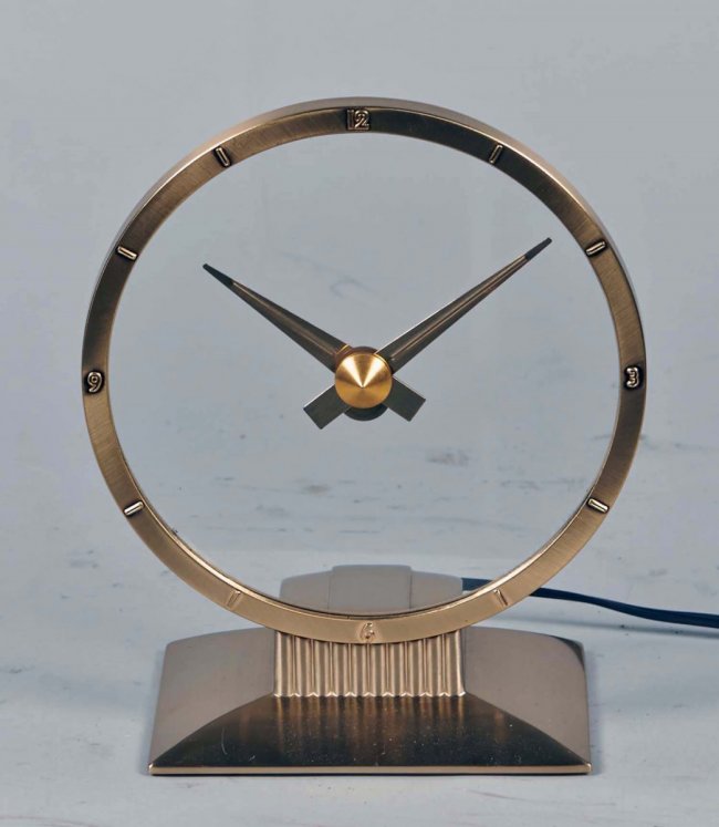 Jefferson Golden Hour Round Desktop Clock