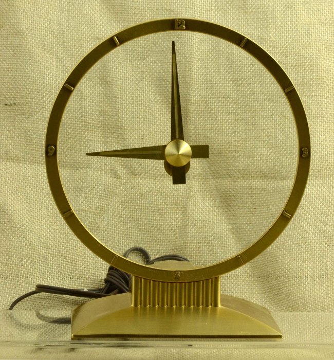 Jefferson Golden Hour Electric Clock Mid Century 580-10